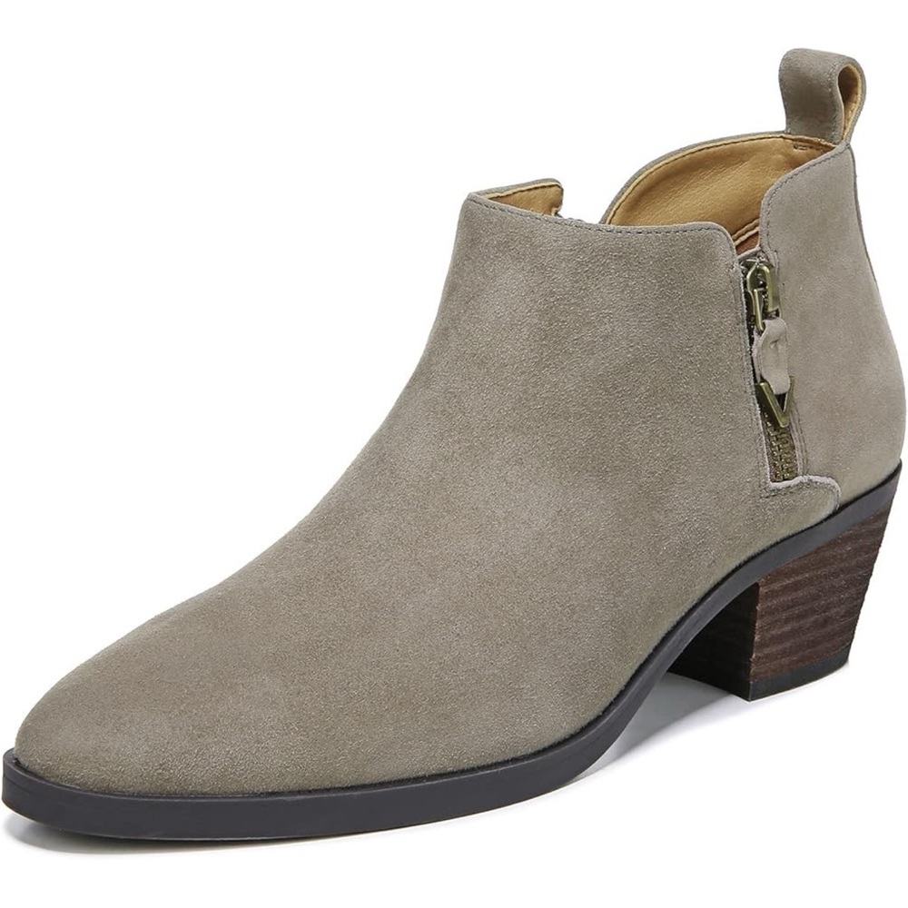 NWOB $169 Waterproof Vionic Cecily Suede Bootie - Stone - - Picture 4 of 13